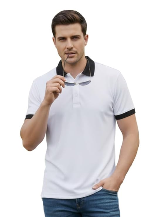 Men's Regular Fit Polo T-Shirt Half Sleeve with Contrast Collar & Pocket | Comfortable and Stylish, Perfect for Men & Boys