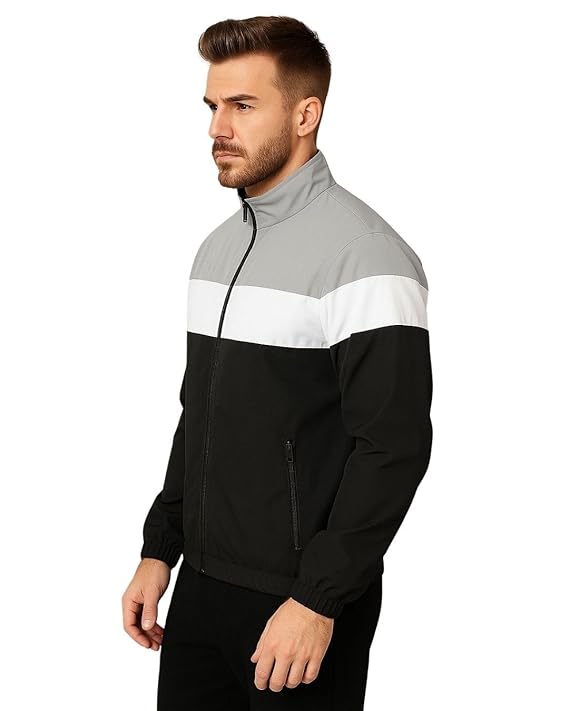 Men’s Lightweight Windcheater Zipper Jacket – Gym, Rider Winter Jacket for Men – Thin Wind Sheeter Zip-up Sports Jacket for Man