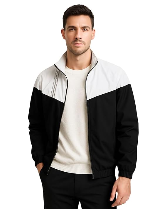 Men’s Lightweight Windcheater Zipper Jacket – Gym, Rider Winter Jacket for Men – Thin Wind Sheeter Zip-up Sports Jacket for Man