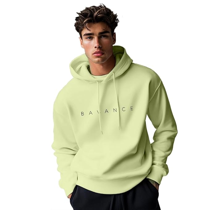 NOBERO Printed Hoodies for Man | 280 GSM Rich Cotton Fleece Hooded Full Sleeve Sweatshirt for Man | Stylish Casual Wear Winter Hoodies for Men