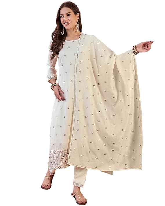 Set for Women - Maroon Velvet Zari Sequence Cording Embroidered Kurta with Pant and Cutwork Organza Dupatta