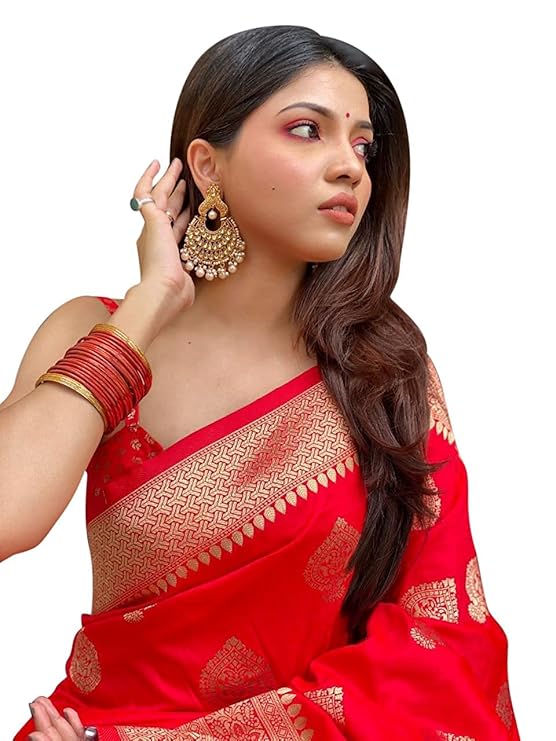Women's Kanjivaram Art Silk Saree Soft Banarasi Style Sari With Blouse Piece For Wedding