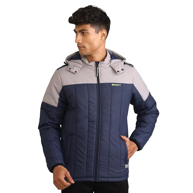 Boldfit jackets for men stylish latest puffer winter jacket for men standard length jacket man full sleeves bomber jackets for man winter wear with hoodie sweatshirt