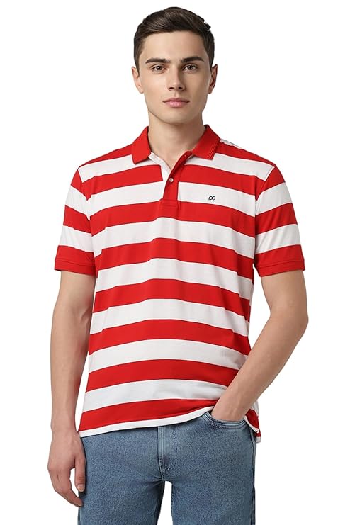 Peter England Men's Cotton Regular Fit Polo T-Shirt