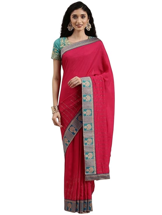 Pure Fancy Georgette Embroidery Saree Rich Pallu Design Lace Zari Work Trendy Occassion Wear, women sarees With Unstitched Blouse Piece Embroidery Work sarees latest