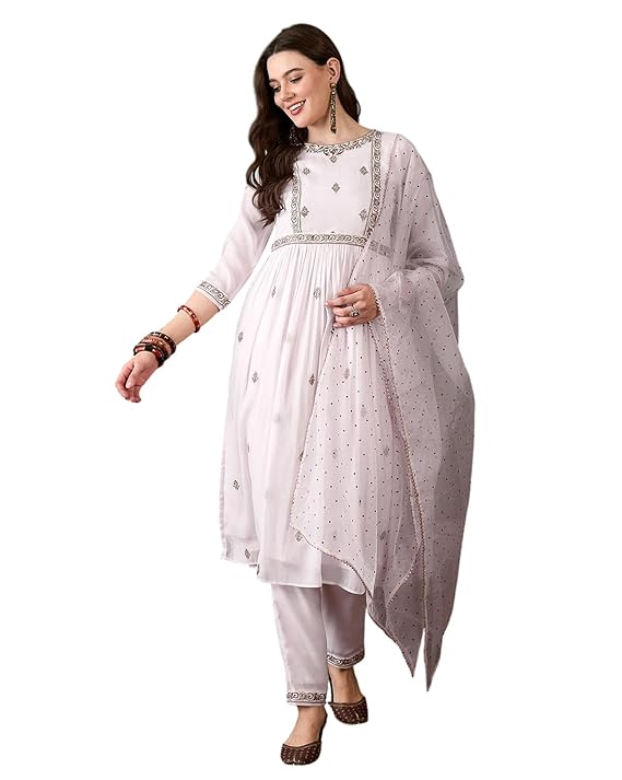 Set for Women - Maroon Velvet Zari Sequence Cording Embroidered Kurta with Pant and Cutwork Organza Dupatta