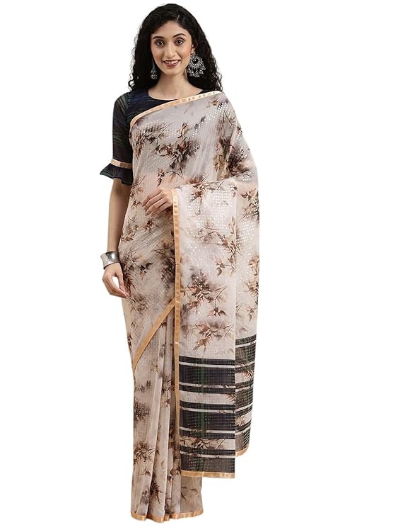 Pure Fancy Georgette Embroidery Saree Rich Pallu Design Lace Zari Work Trendy Occassion Wear, women sarees With Unstitched Blouse Piece Embroidery Work sarees latest