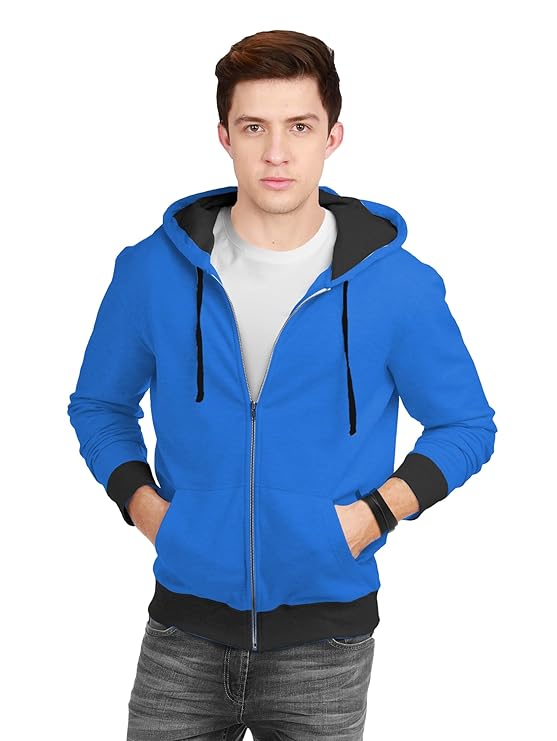 Men's Cotton Hooded Sweatshirt with Zip