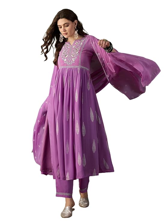 Set for Women - Maroon Velvet Zari Sequence Cording Embroidered Kurta with Pant and Cutwork Organza Dupatta
