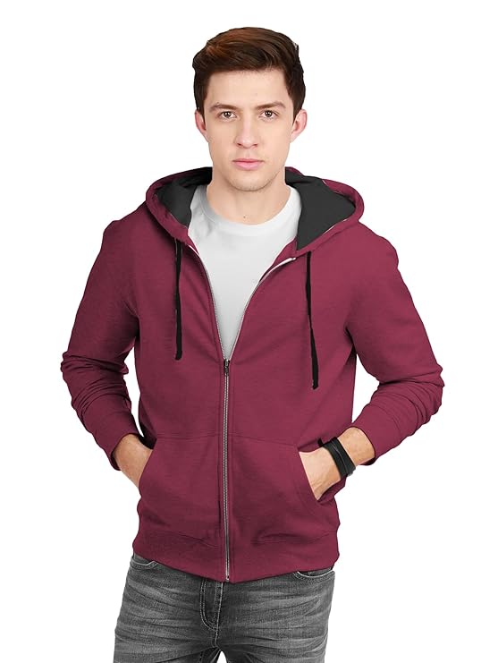 Men's Cotton Hooded Sweatshirt with Zip