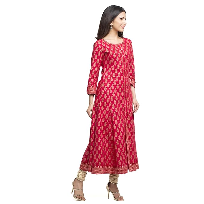 Yash Gallery Women's Cotton Relaxed Fit Anarkali Kurta