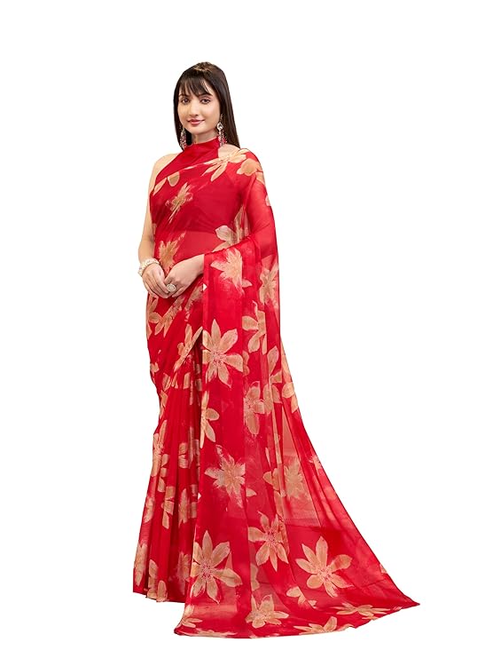 Garden Vareli Floral Print Nara Chiffon Saree