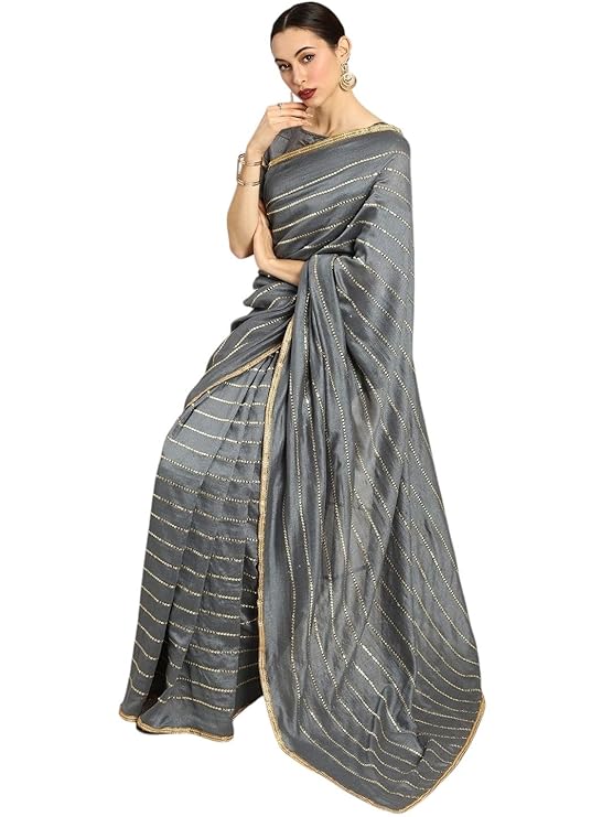 Pure Fancy Georgette Embroidery Saree Rich Pallu Design Lace Zari Work Trendy Occassion Wear, women sarees With Unstitched Blouse Piece Embroidery Work sarees latest
