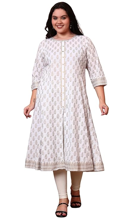 Yash Gallery Women's Cotton Relaxed Fit Anarkali Kurta