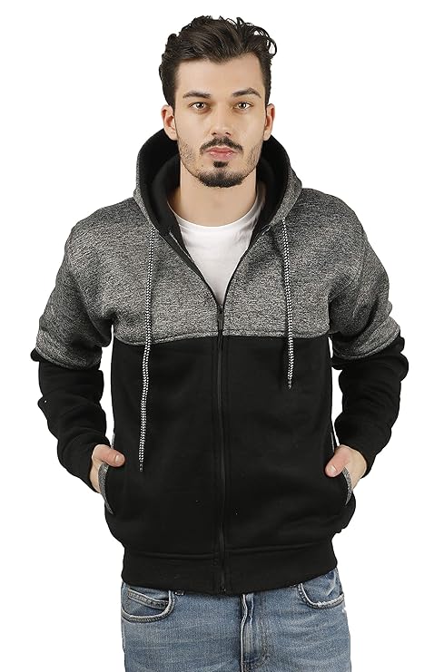 Men's Cotton Hooded Sweatshirt with Zip