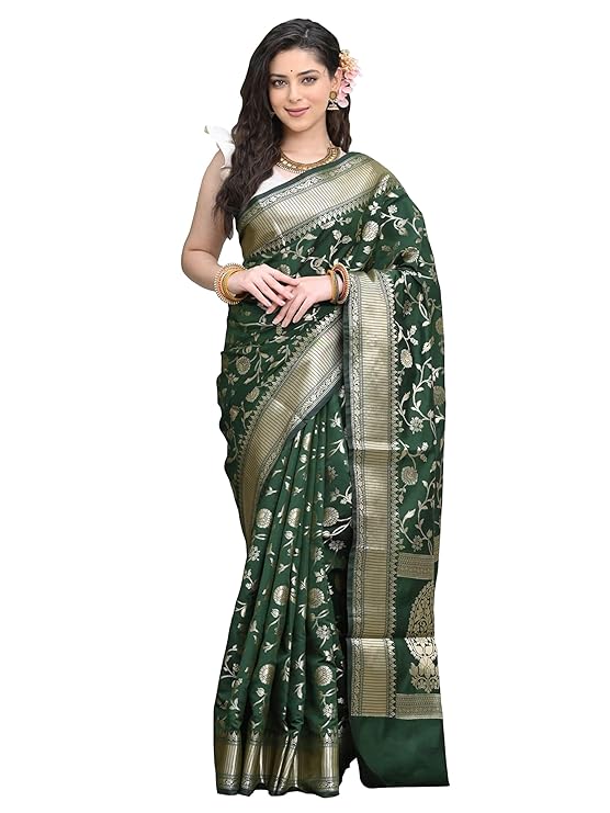 Women's Banarasi Saree Pure Kanjivaram Silk Saree Soft new ladies 2023 Design Wear Pattu Sarees Latest Party Sari collections With Blouse Piece for Wedding sadi