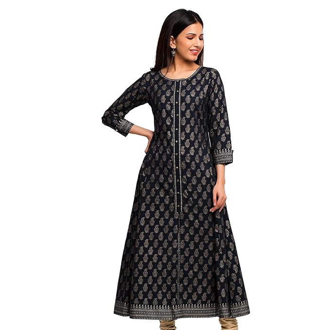 Yash Gallery Women's Cotton Relaxed Fit Anarkali Kurta