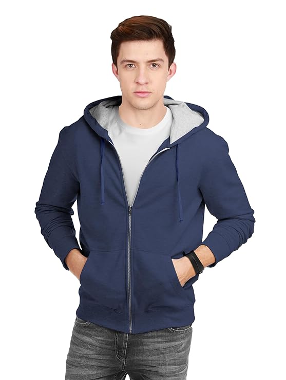Men's Cotton Hooded Sweatshirt with Zip