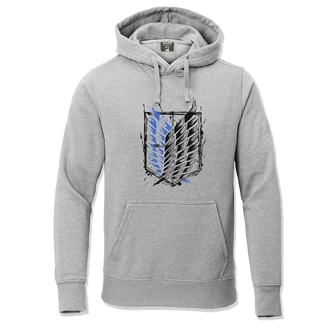 ADRO Men's Fleece Attack On Titan Hooded Printed Hoodies