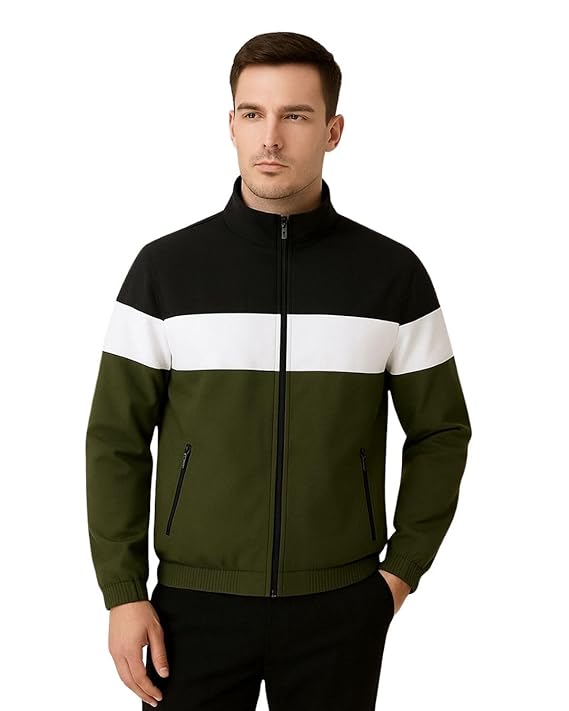 Men’s Lightweight Windcheater Zipper Jacket – Gym, Rider Winter Jacket for Men – Thin Wind Sheeter Zip-up Sports Jacket for Man