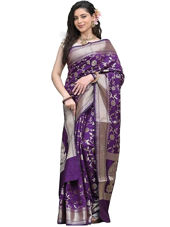 Women's Banarasi Saree Pure Kanjivaram Silk Saree Soft new ladies 2023 Design Wear Pattu Sarees Latest Party Sari collections With Blouse Piece for Wedding sadi